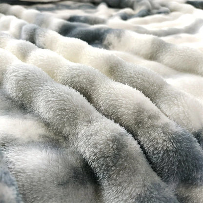 Luxurious Faux Rabbit Fur Blanket